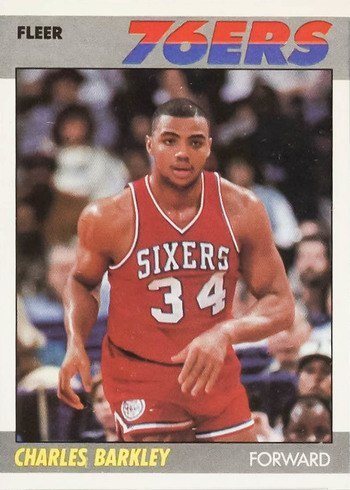 1987 Fleer #9 Charles Barkley Basketball Card 1987 Fleer #9 Charles Barkley Basketball Card