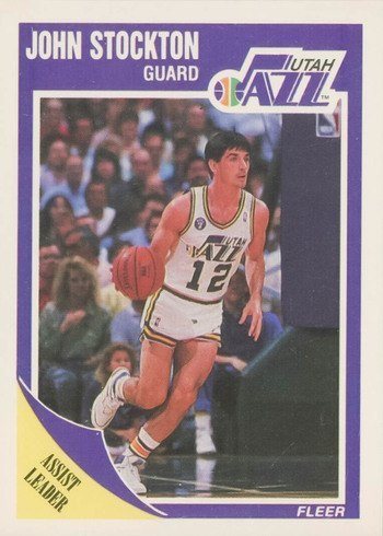 1989 Fleer #156 John Stockton Basketball Card
