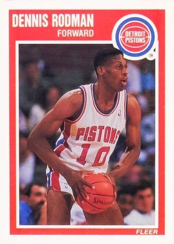 1989 Fleer #49 Dennis Rodman Basketball Card