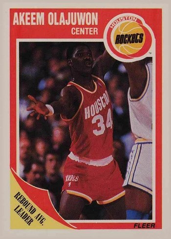 1989 Fleer #61 Hakeem Olajuwon Basketball Card