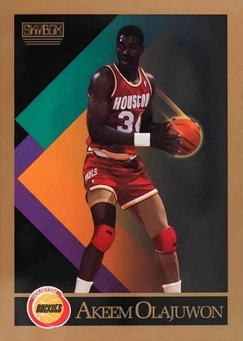 1990 Skybox #110 Hakeem Olajuwon Basketball Card 1990 Skybox #110 Hakeem Olajuwon Basketball Card