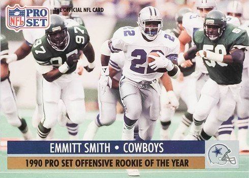1991 Pro Set #1 Emmitt Smith Football Card 1991 Pro Set #1 Emmitt Smith Football Card