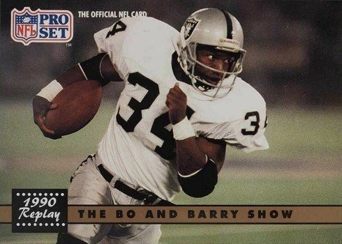 1991 Pro Set #335 Bo and Barry Show Football Card 1991 Pro Set #335 Bo and Barry Show Football Card