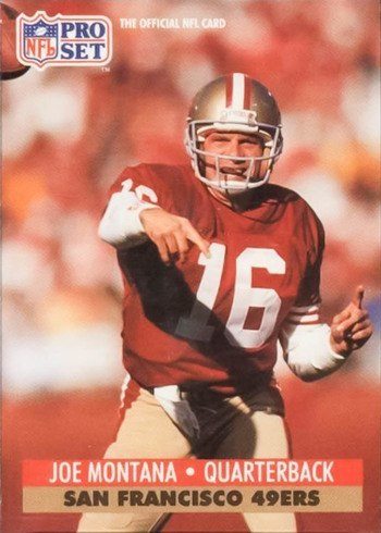 1991 Pro Set #653 Joe Montana Football Card 1991 Pro Set #653 Joe Montana Football Card