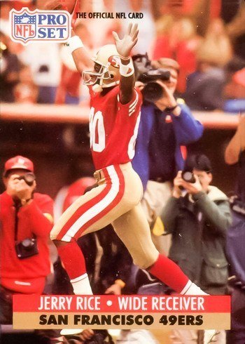 1991 Pro Set #654 Jerry Rice Football Cards