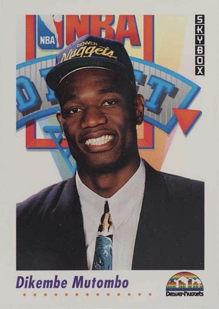 1991 Skybox #516 Dikembe Mutombo Rookie Card