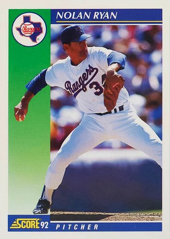 1992 Score #2 Nolan Ryan Baseball Card 1992 Score #2 Nolan Ryan Baseball Card