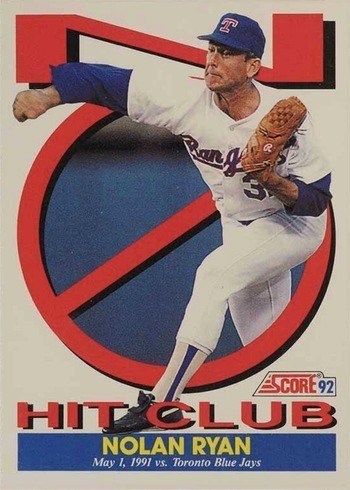 1992 Score #425 Nolan Ryan No Hit Club Baseball Card 1992 Score #425 Nolan Ryan No Hit Club Baseball Card