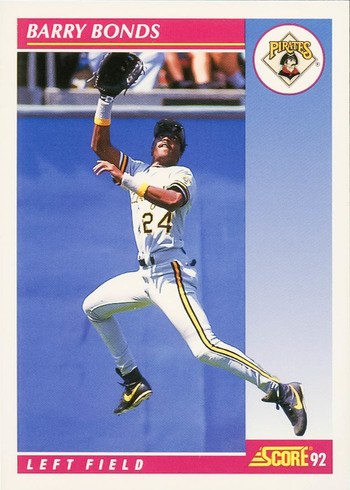 1992 Score #555 Barry Bonds Baseball Card 1992 Score #555 Barry Bonds Baseball Card