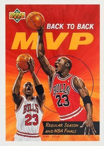 1992 Upper Deck #67 Michael Jordan Back to Back MVP Basketball Card