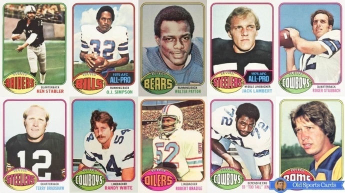 TOPPS 1976 FOOTBALL BLUE/GREY CARDS 163 TO 216 VG *PLEASE SELECT CARDS* 