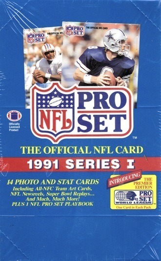 Unopened Box of 1991 Pro Set Football Cards Unopened Box of 1991 Pro Set Football Cards