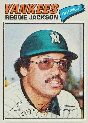 1977 Topps #10 Reggie Jackson Baseball Card 1977 Topps #10 Reggie Jackson Baseball Card