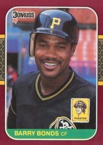 1987 Donruss Opening Day #163 Barry Bonds Rookie Card Error Version With Johnny Ray On Front