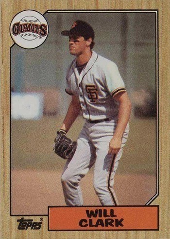 1987 Topps #420 Will Clark Rookie Card 1987 Topps #420 Will Clark Rookie Card