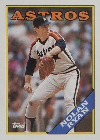 1988 Topps #250 Nolan Ryan Baseball Card 1988 Topps #250 Nolan Ryan Baseball Card