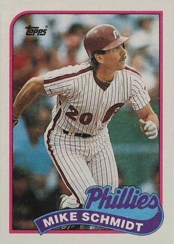 1989 Topps #100 Mike Schmidt Baseball Card 1989 Topps #100 Mike Schmidt Baseball Card