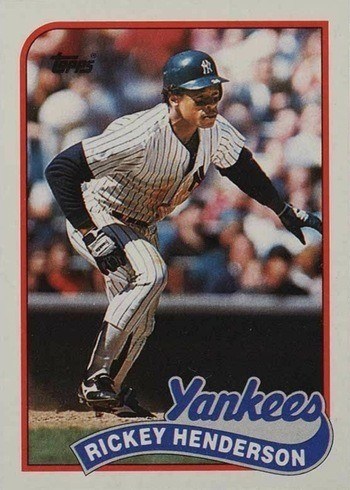 1989 Topps #380 Rickey Henderson Baseball Card