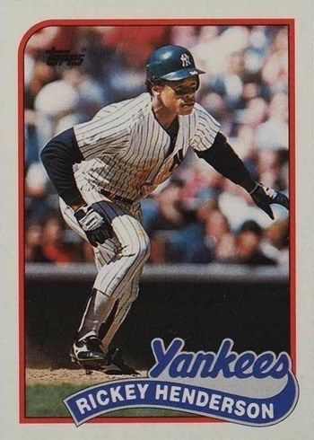 1989 Topps #380 Rickey Henderson Baseball Card 1989 Topps #380 Rickey Henderson Baseball Card