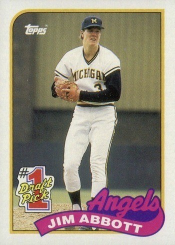 1989 Topps #573 Jim Abbott Baseball Card 1989 Topps #573 Jim Abbott Baseball Card