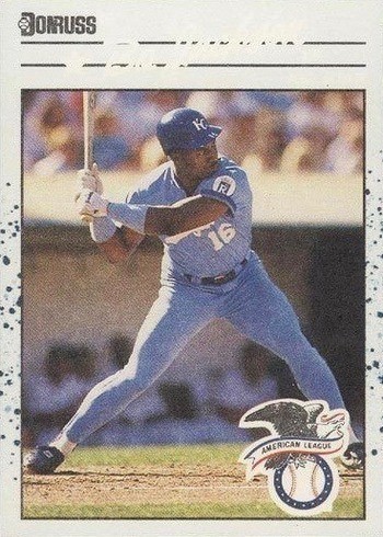 1990 Donruss Blue White Test Issue Bo Jackson Baseball Card 1990 Donruss Blue White Test Issue Bo Jackson Baseball Card