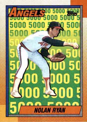 1990 Topps #3 Nolan Ryan Baseball Card 1990 Topps #3 Nolan Ryan Baseball Card