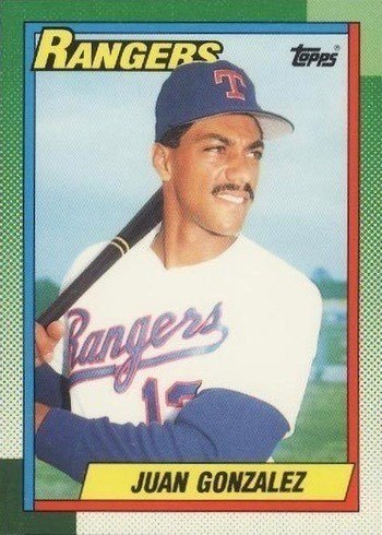 1990 Topps #331 Juan Gonzalez Rookie Card 1990 Topps #331 Juan Gonzalez Rookie Card