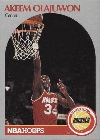 1990 NBA Hoops #127 Hakeem Olajuwon Basketball Card 1990 NBA Hoops #127 Hakeem Olajuwon Basketball Card