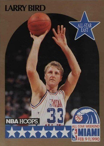 1990 NBA Hoops #2 Larry Bird All-Star Basketball Card 1990 NBA Hoops #2 Larry Bird All-Star Basketball Card
