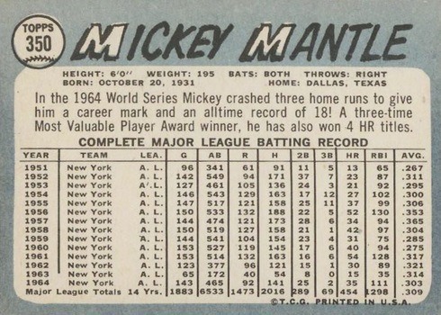 Mickey Mantle, Biography, Stats, & Facts