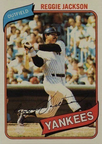 1980 Topps #600 Reggie Jackson Baseball Card