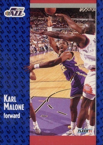 1991 Fleer #201 Karl Malone Basketball Card