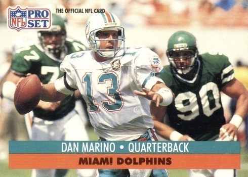 1991 Pro Set #210 Dan Marino Football Card 1991 Pro Set #210 Dan Marino Football Card