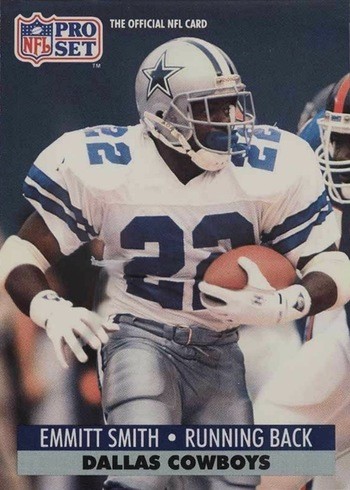 1991 Pro Set #485 Emmitt Smith Football Card 1991 Pro Set #485 Emmitt Smith Football Card