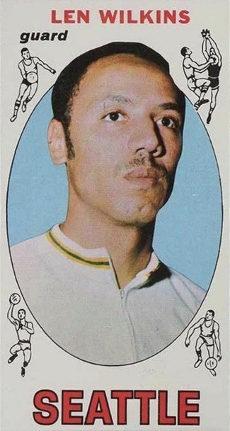 1969 Topps #44 Lenny Wilkens Rookie Card 1969 Topps #44 Lenny Wilkens Rookie Card