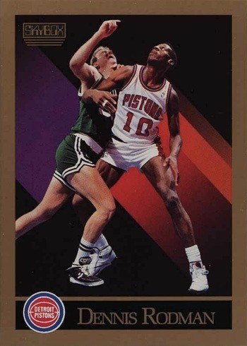 1990 SkyBox #91 Dennis Rodman Basketball Card 1990 SkyBox #91 Dennis Rodman Basketball Card