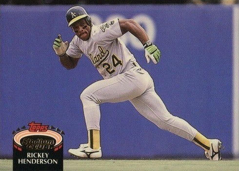 1992 Topps Stadium Club #750 Rickey Henderson Baseball Card