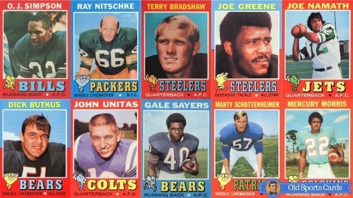 Most Valuable 1971 Topps Football Cards