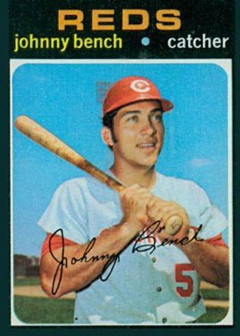 1971 Topps #250 Johnny Bench Baseball Card 1971 Topps #250 Johnny Bench Baseball Card