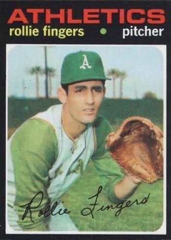 1971 Topps #384 Rollie Fingers Baseball Card 1971 Topps #384 Rollie Fingers Baseball Card
