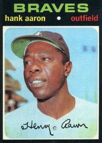 1971 Topps #400 Hank Aaron Baseball Card 1971 Topps #400 Hank Aaron Baseball Card