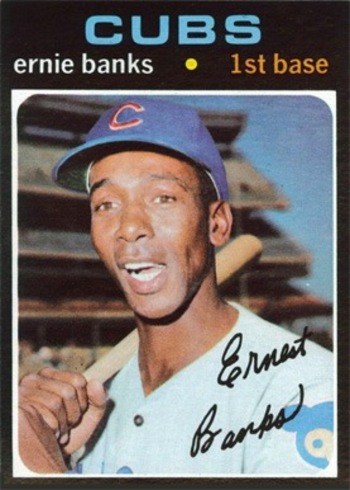1971 Topps #525 Ernie Banks Baseball Card 1971 Topps #525 Ernie Banks Baseball Card