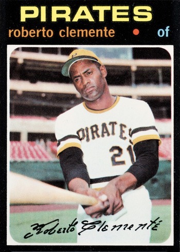 1971 Topps #630 Roberto Clemente Baseball Card 1971 Topps #630 Roberto Clemente Baseball Card