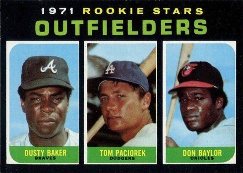 1971 Topps #709 Dusty Baker and Don Baylor Rookie Card