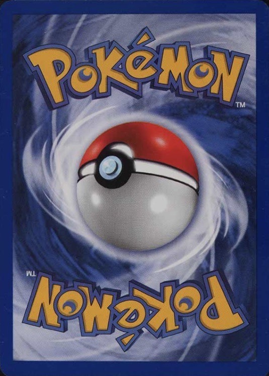 1999 Pokemon First Editiion Blastoise Card Reverse Side