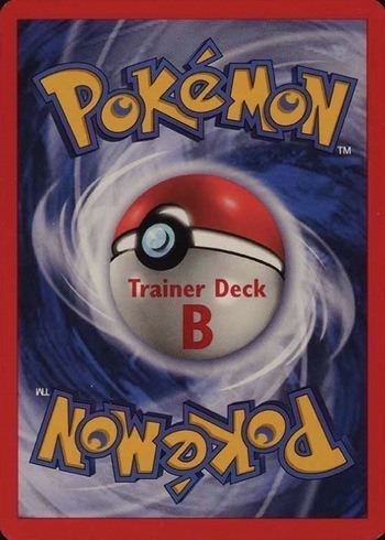 1999 Pokemon Trainer Deck B Blastoise Card Reverse Side