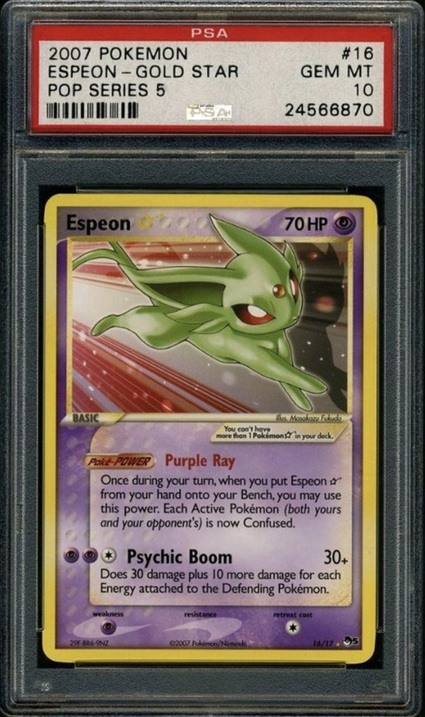 2007 Pokemon Espeon Gold Star Pop Series 5 Card 2007 Pokemon Espeon Gold Star Pop Series 5 Card