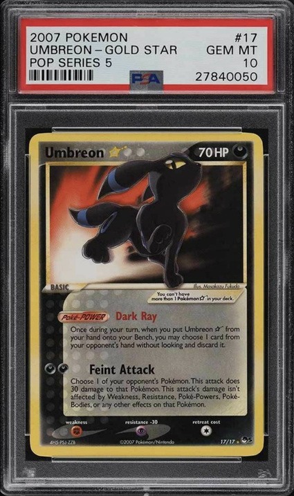 2007 Pokemon Umbreon Gold Star Pop Series 5 Card 2007 Pokemon Umbreon Gold Star Pop Series 5 Card