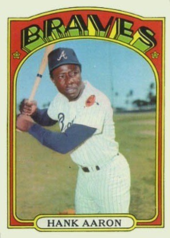 1972 Topps #299 Hank Aaron Baseball Card 1972 Topps #299 Hank Aaron Baseball Card