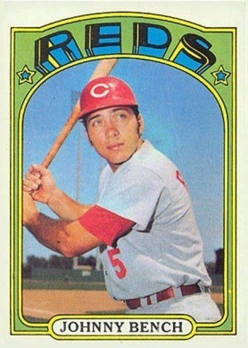 1972 Topps #433 Johnny Bench Baseball Card 1972 Topps #433 Johnny Bench Baseball Card